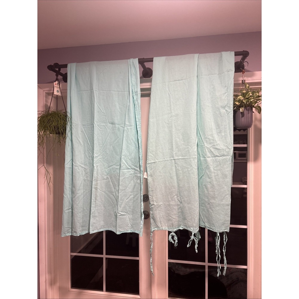 Pottery Barn Teen, Turquoise Blue, Curtain Panels, Lot of 2, Size 84" x 40"Each.